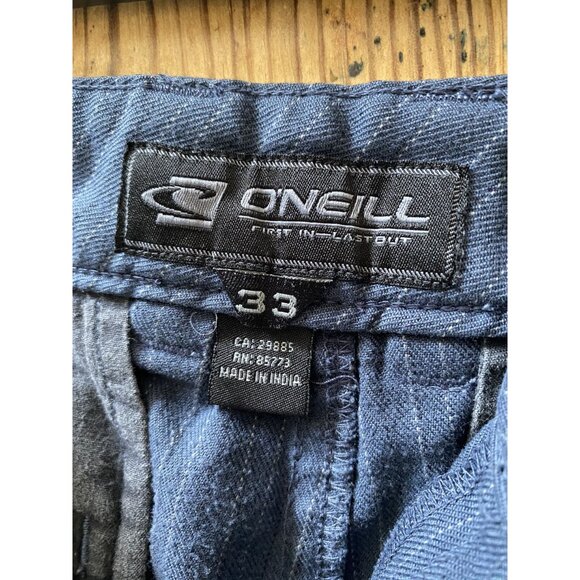 O'Neill Mens Blue Shorts 33‎ polyester button zipper pockets 85773 - Picture 3 of 6